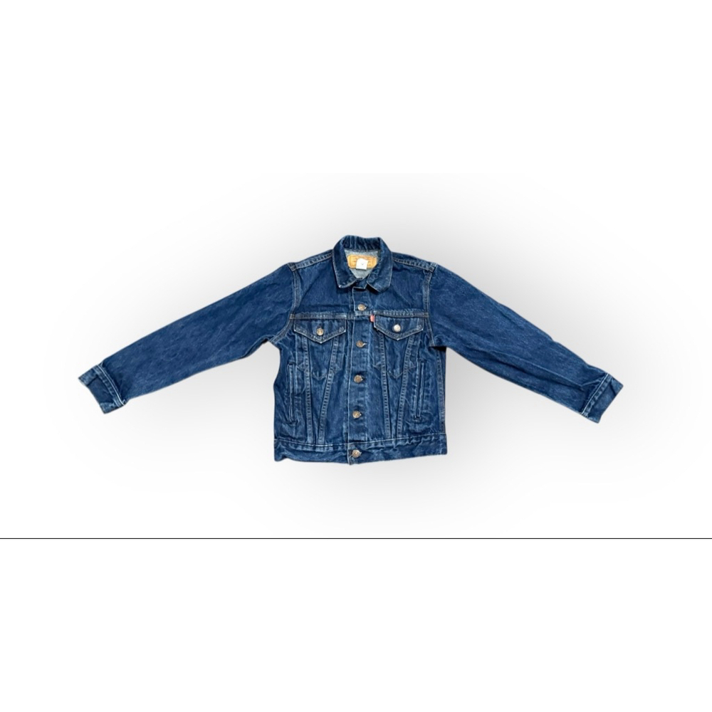 Vintage 86 Levi’s Dark Trucker Denim Jacket 70706-0216 Youth 14/Women’s Sz S​ - Picture 6 of 8
